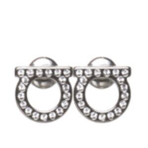 NWT Salvatore Ferragamo Gancini crystals earrings